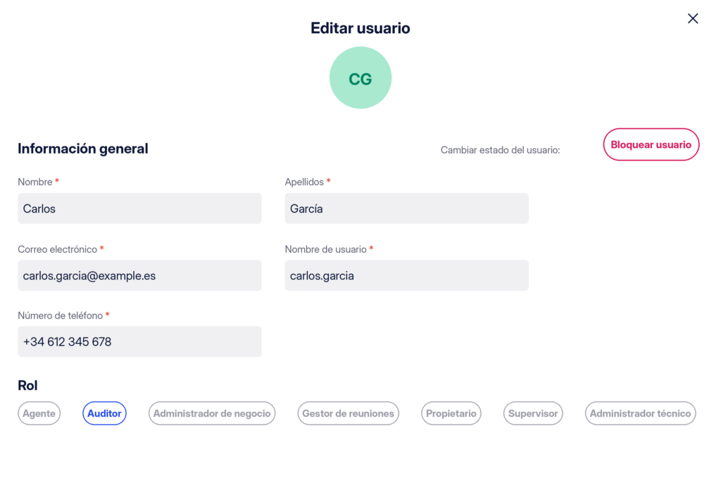 Bloquear a un usuario