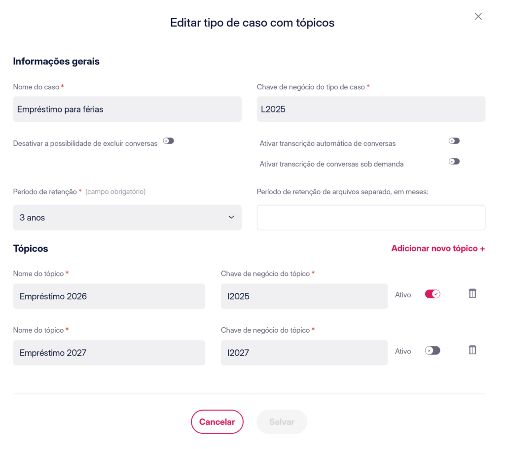 Botão «Ativar utilizador»