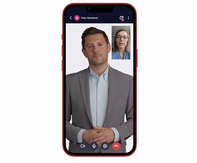 Human Like Video Bots for Digital Banking example